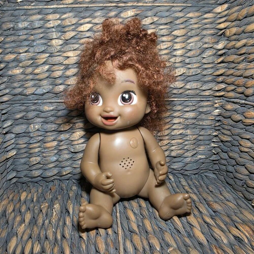 Baby Alive lulu achoo African American Doll Brown Curly Hair tested works 12"